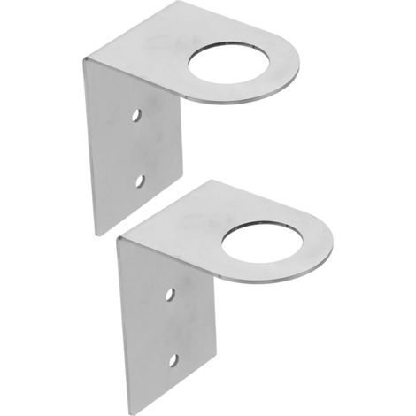 Supports pour distributeur de savon avec 2 supports muraux en acier inoxydable pour flacons de shampoing, gain de place (1/5)