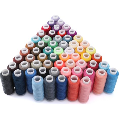 60Pcs DIY Sewing Thread Set Small Roll Apparel Needlework Color Threads 250 Yards (1/5)