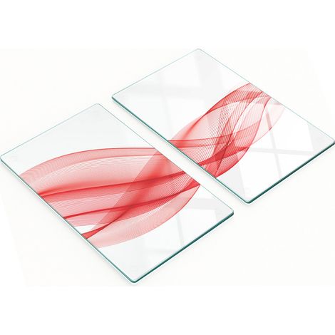 Multifunktionale dekorative Glasplatten „Abstrakte Welle“ 2 x 30 x 52 cm (1/5)