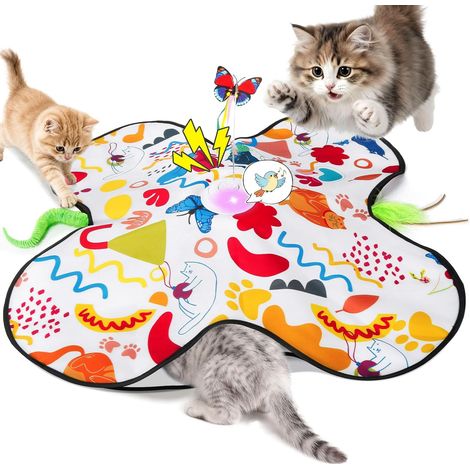 Jouet Interactif 3 en 1 pour Chat, 3 Sons de Chasse et Fonction Silencieuse (1/5)