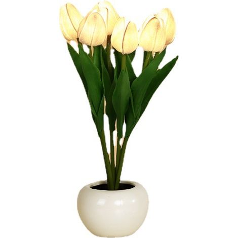 Analogique bouquet lampe chambre chevet lampe dortoir décoration, lampe de nuit tulipe (1/5)