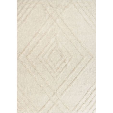 Kinderteppich ZIRO Hellbeige 140 x 200 cm Baumwolle (1/5)