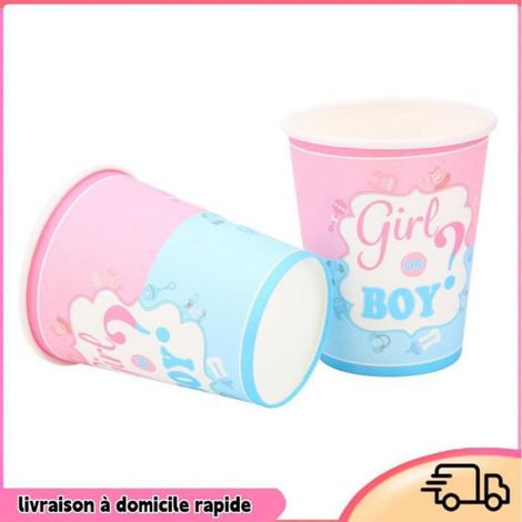Dilwe 30 Pcs Gobelets Jetables Fête Bébé Décoration (1/4)