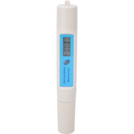 SA3287 Testeur de salinité numérique portable haute précision, thermomètre à stylo pour aquarium, piscine et eau de mer, mesureur de sel et température avec écran LCD, étanche IP65, pile incluse (1/5)