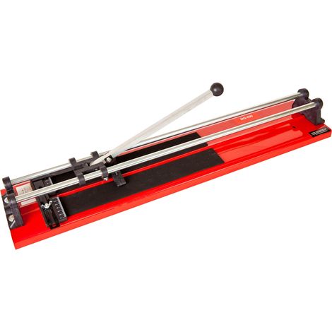Cortador de cerámica MGŁ WALMER  400 mm, herramienta de corte preciso, guías planas 20x10 mm, color rojo (1/2)