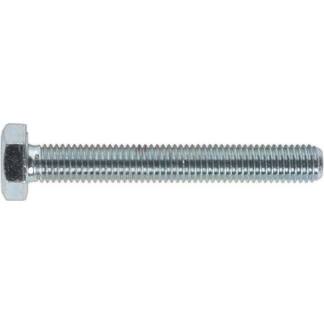 Sealey 8.8 Zinc Plated HT Setscrew M10 x 75mm, DIN 933 - Pack of 25 SS1075