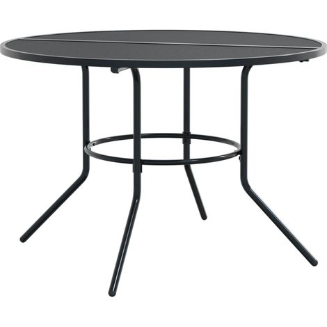 vidaXL Tavolo Patio Rotondo Antracite Ø110x72,5 cm Acciaio Verniciato (1/5)