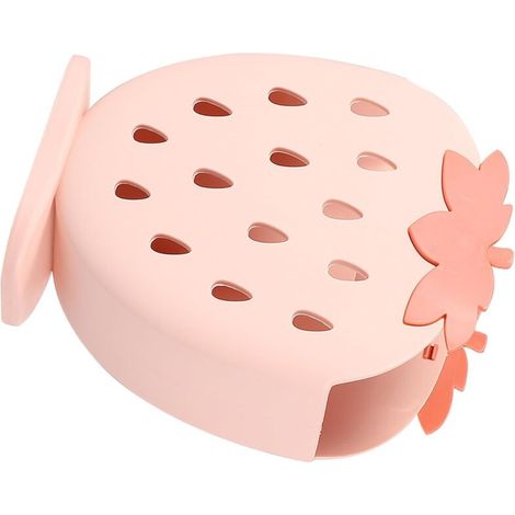 Panier De Rangement Suspendu - Pour Ustensiles De Cuisine - Égouttoir Réutilisable À Accrocher Ou Poser - 28 x 15 x 12 cm - Rose Clair - 1 Pièce (1/5)