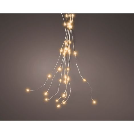 Luce di Natale da esterno e da interno colore bianco caldo L 190 cm 640 led