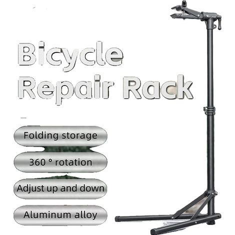 Cavalletto per la manutenzione della bicicletta, in lega di alluminio, peso 4 kg, altezza da chiuso 94 cm, altezza di sollevamento 91-148,5 cm, compatibile con mountain bike e bici da strada. (1/5)