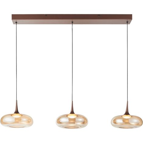 Lampada a sospensione Tenele Italux rame LED 21W 3 luci (1/2)
