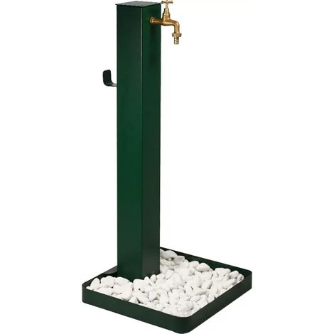 Fontana da giardino verde 95 cm con ciottoli (1/5)