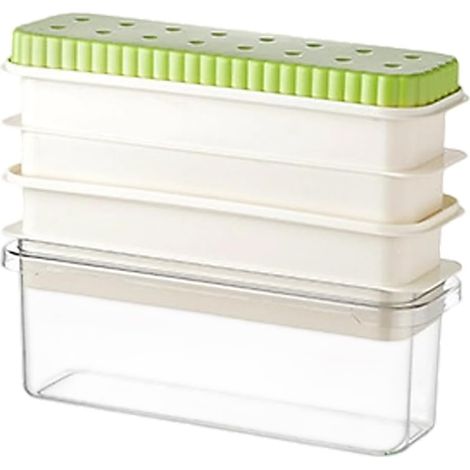 Grand bac à glaçons peu encombrant pour réfrigérateur - Moule de rangement pour cocktails et boissons - Démoulage facile