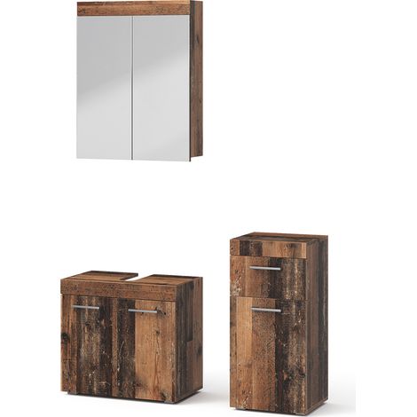 Conjunto de muebles de baño Luna, Estilo antiguo, 3 partes, Vicco