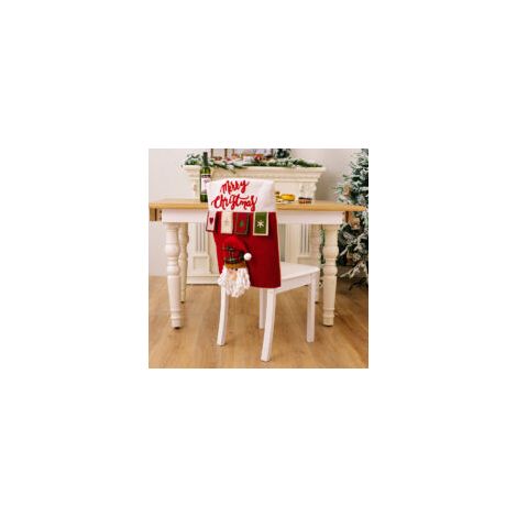 Coprisedie natalizi, set da 1 coprisedie natalizie per decorazioni da cena - Crezuo
