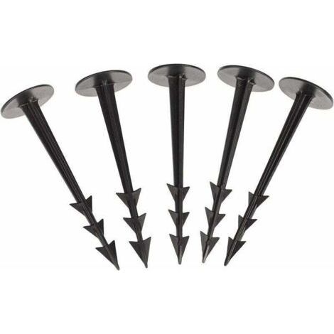 Lot de 100 TerraPEG piquets de Fixation pour Jardin pour la Fixation des Tissus Anti Mauvaises Herbes-Muntra (1/4)