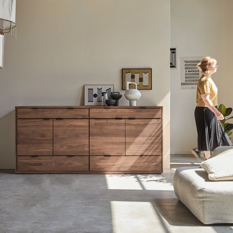 Tikamoon Senson Buffet bas en noyer H 92 cm × L 200 cm × P 44.5 cm (1/5)