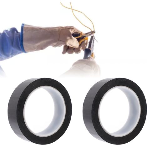 Verkauft in 5er-Packs, 0,05 mm dicke Klebeschicht, 30 mm breite Oberfläche, 66 m Gesamtlänge, schwarzes Mylar-Band, hitzebeständiges PET-Isolierband. (1/5)