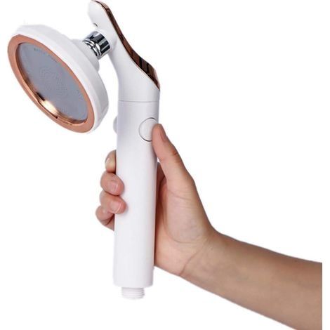 Pommeau Douchette Pommeau de Douche avec Bouton Interrupteur Douche à Main Douche de Rotation à 360° Douche Universelle Douchette économie d'Eau de Type Haute Pression (blanc) (1/5)