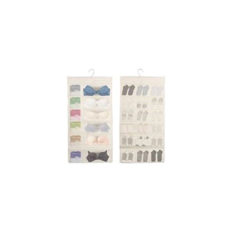 Soutien-GORGE accroché Organiseur double face Conservation de sous-Vêtements Chaussettes de Poches de Stockage pour des soutiens-GORGE, Chaussettes Cravates de Bijoux, de Petits Objets (1/5)