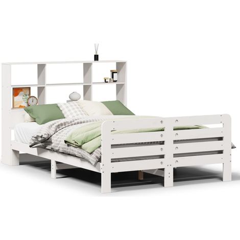 Maison Exclusive - Letto senza Materasso Bianco 140x190 cm Legno Massello di Pino