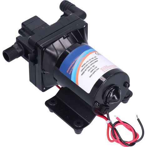 Pompe à membrane 12V 11,3L/min, plastique robuste, installation facile, durable, redémarrage automatique, sécurité optimale, usage auto, remplacement F43-101-055-101. (1/5)
