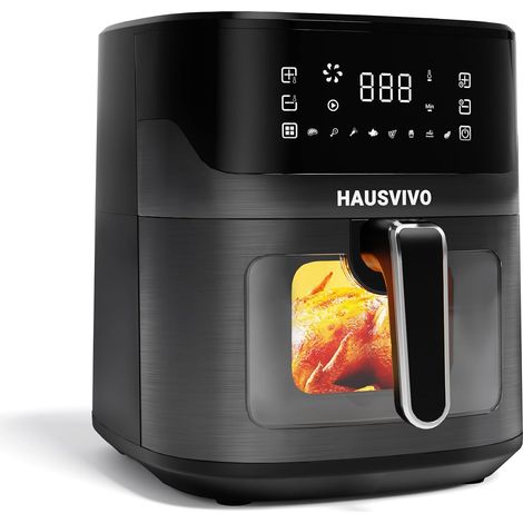 Friteuse à Air 6,5L 1600W Sans Huile avec Fenêtre Visible 8 Programmes, Écran Tactile, Panier Antiadhésif, Compatible Lave-Vaisselle (1/5)