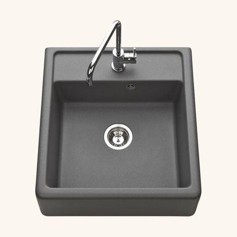 Évier timbre d'office granit gris Kümbad KIWI 1 bac - 595x630 (1/4)