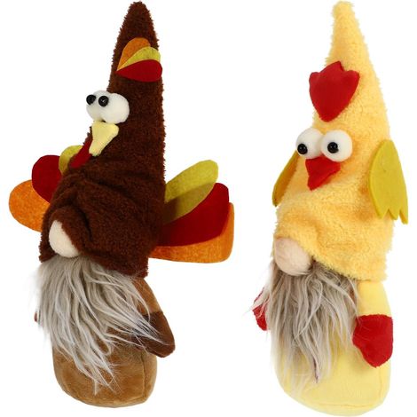 de 2 nains de jardin en polyester avec chapeaux jaune et