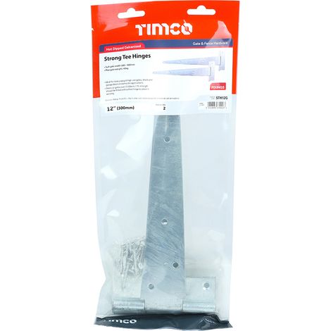 TIMCO Strong Tee Hinges Hot Dipped Galvanised - 12"