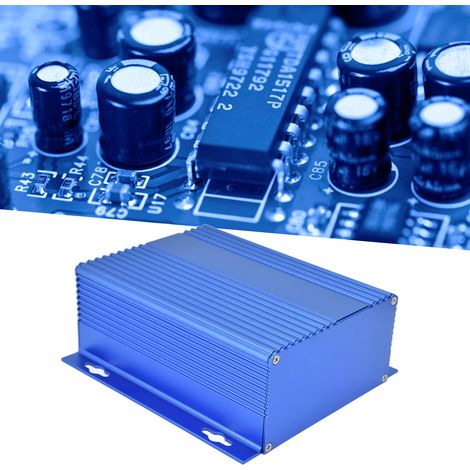 Boîtier en aluminium bleu sable de 61 x 147 x 155 mm, profilé en aluminium, boîtier en alliage d'aluminium, boîte en aluminium, coque en alliage d'aluminium (1/5)