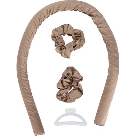 Bandeau chignon sans chaleur pour boucles nuit DIY, rouleau à cheveux heatless, couleur kaki, kit coiffure dormir. (1/5)