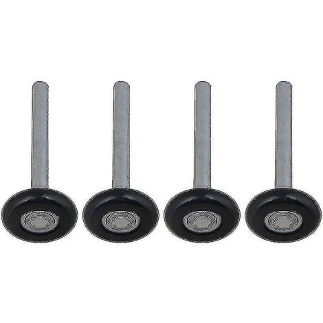 Roulette de porte de garage en nylon noir allongée (1/3)