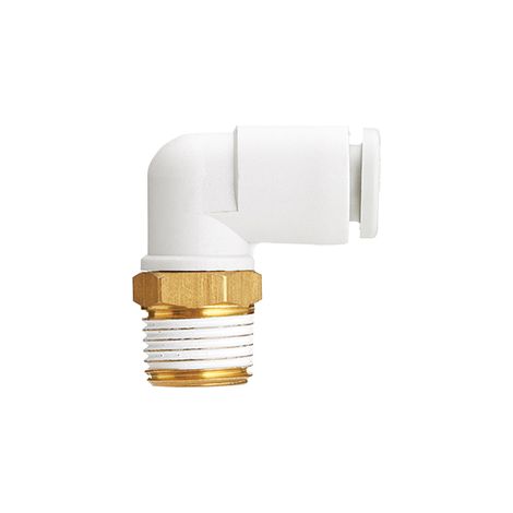 Adaptateur fileté coudé SMC KQ2 vers Enfichable 10 mm G 1/4 Mâle ( Prix pour Paquet de 5 )