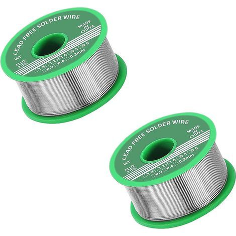 Lot de 2 résistances à souder 1,0 mm, sans plomb avec noyau de colophane, 50 g, convient pour la réparation de composants de soudage électroniques et électriques et pour le bricolage (1/5)