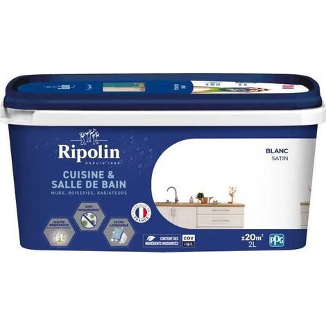 Ripolin Küche und Bad weiß satinierte Farbe 2L