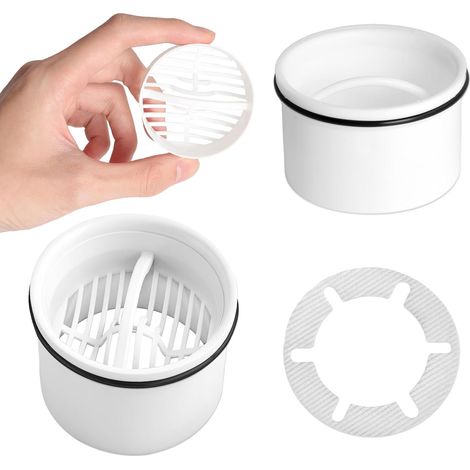 Filtro de pelo, manguera de ducha, filtro de pelo para ducha, tapón de desagüe compatible, filtro y colector de pelo, kit de 2 piezas (1/5)