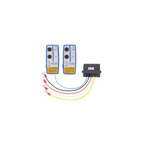 Kit de télécommande de treuil sans fil 75 pieds Antenne intégrée 434 MHz Indicateur LED Compatible voiture, VTT, camion