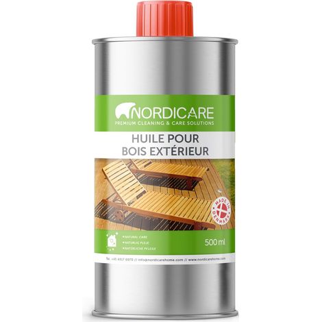 saturateur bois exterieur [500ml] vernis bois exterieur incolore pour tous les bois à l'extérieur, huile de lin pour bois exterieur & teck, huile teck (1/5)