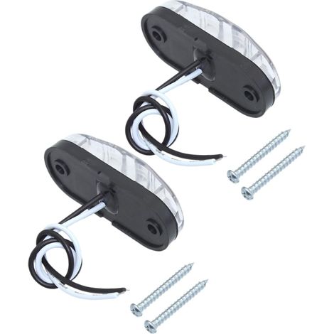 Feux de Remorque à LED Haute Luminosité 2 Pièces Fonction Clignotant, Boîtier Pmma Abs Noir, pour Camion et Bus, Éclairage de Position Fiable (1/5)