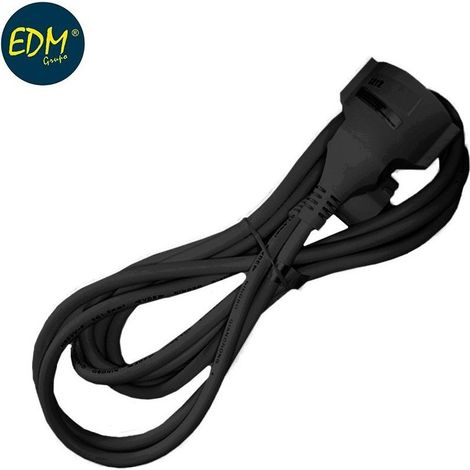 Estensione elettrica 3x1,5mm T/tl 4m Nera Edm