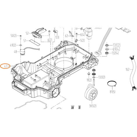 Base di appoggio ORIGINALE WORX robot rasaerba WG798E - WG797E.1