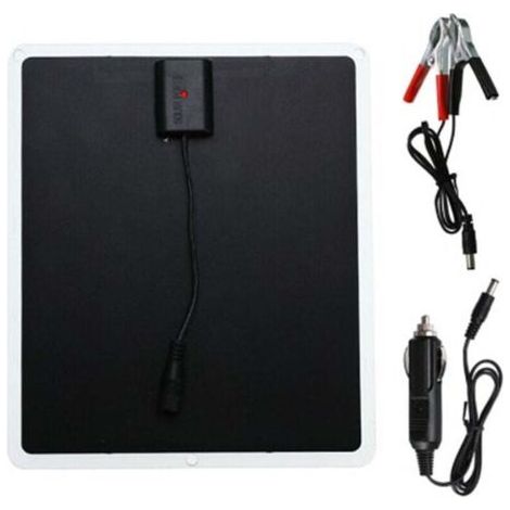 Panneau solaire 12V 20W, chargeur d'urgence, USB, extérieur, voiture/bateau/camp