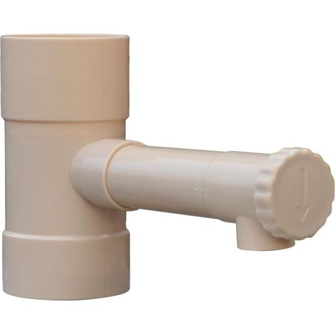 Raccord PVC récupérateur d'eau descente gouttière Ø80 mm sortie Ø35 mm résistant UV intempéries pose facile (1/5)