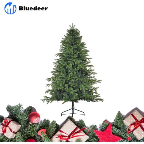 Künstlicher Weihnachtsbaum 180 cm mit 1700 Spitzen – klappbar & stabiler Metallständer – ideal für Weihnachtsdeko – grün (1/5)