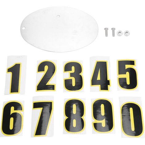 Plaque d'immatriculation ovale de moto, épaisseur de 2.5mm, en aluminium, Look élégant, Installation facile, licence pour CL250 CL300 CL500. (1/5)