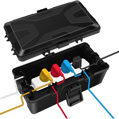 Boîte à Câbles étanche Boîte électrique étanche, Protection Prise Electrique Exterieure Etanche IP54 pour Rallonge, Prises de Jardin, Minuterie Extérieure (8.8 x 4.3 x 2.75 in) (1/5)