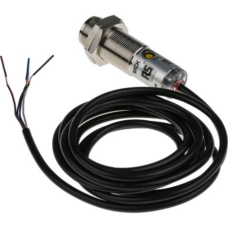 Capteur photoélectrique Suppression de l'arrière plan RS PRO, 1 mm 140 mm, Cylindrique, IP67 ( Prix pour 1 )