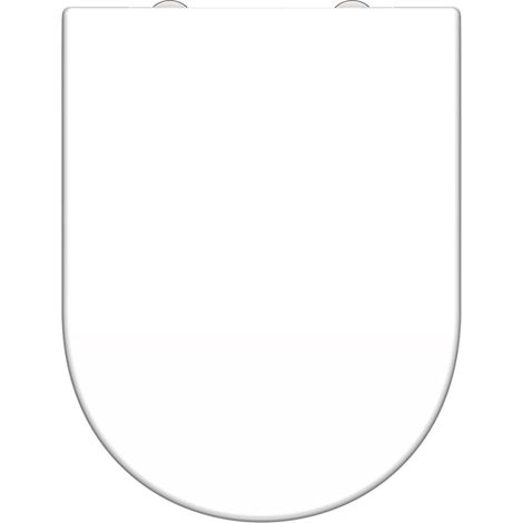 Siège de toilette Duroplast WHITE forme en D SCHÜTTE (1/5)