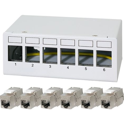 LOGILINK Panneau de brassage NK4091 6Port inclus 6 modules CAT6A (1/4)